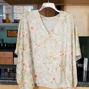 Vintage mushroom pattern short caftan